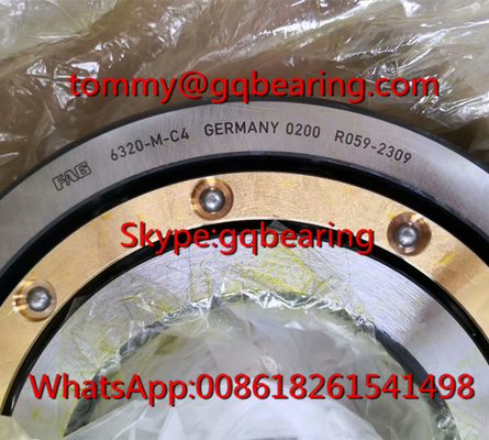 FAG 6320-M-C4 Messing Kooi Type Diepe groef Ball Bearing 100*215*47mm