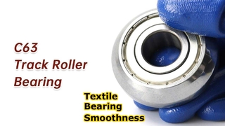 C63 looprollager (17x50x17,5 mm): lineaire geleidingscomponent voor textielmachines