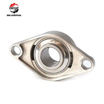 kopen SSUCFL202 RVS Flens Kussen Blok Lager 15mm Twee Bolt Flens Gemonteerd Kogellager Voor Voedsel Machines online vervaardiging