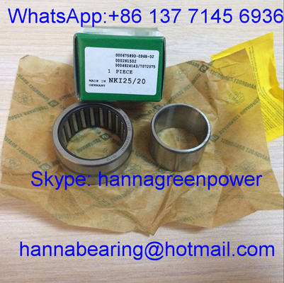 NKI25/20-TV-XL / NKI25-20 Fibre Polyamide Cage Needle Roller Thrust Bearing met Inner Ring 25*38*20 Mm