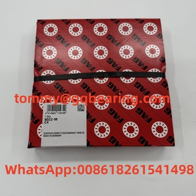 6022 FAG 6022-M-C4 Eenvoudige rij Messing kooi Diepgroef kogellager