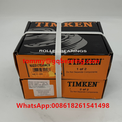 Timken Messing Cage Single Row Cylindrical Roller Bearing NJ2317EMAC3