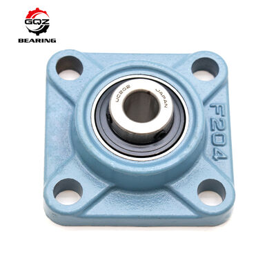 LSF208 2F Square 4-Bolt Flange Bearing Unit, Double Set Screws, Double 2F Flinger-Rubber Anti-Mud Seals