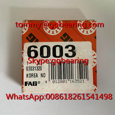 Gcr15 staal gemaakt Korea Made Open type FAG 6003 Deep Groove Ball Bearing